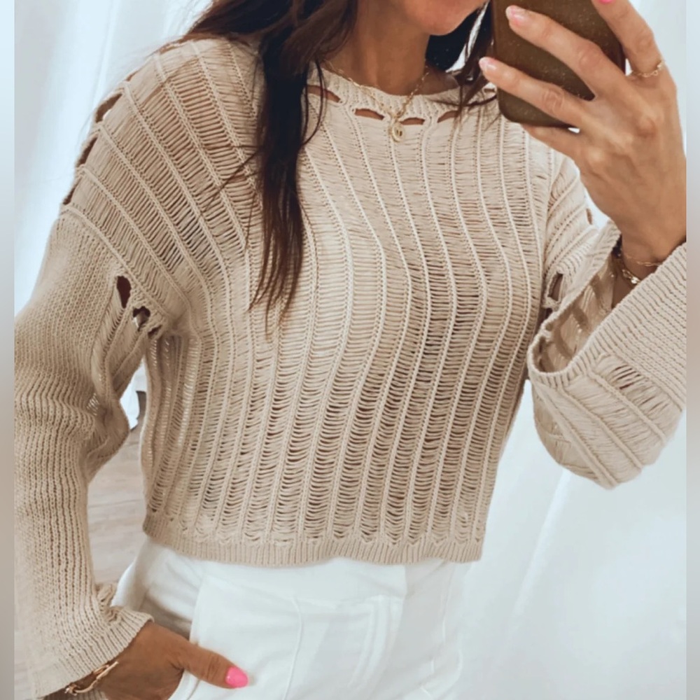 Boutique Crop Net Top